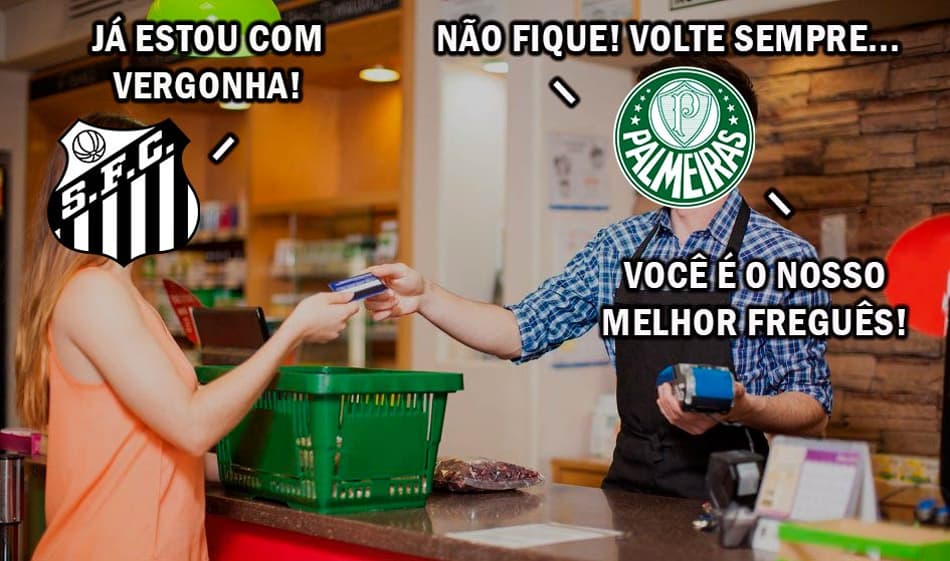 Em memes, torcedores do Palmeiras zoam freguesia do Santos no clássico