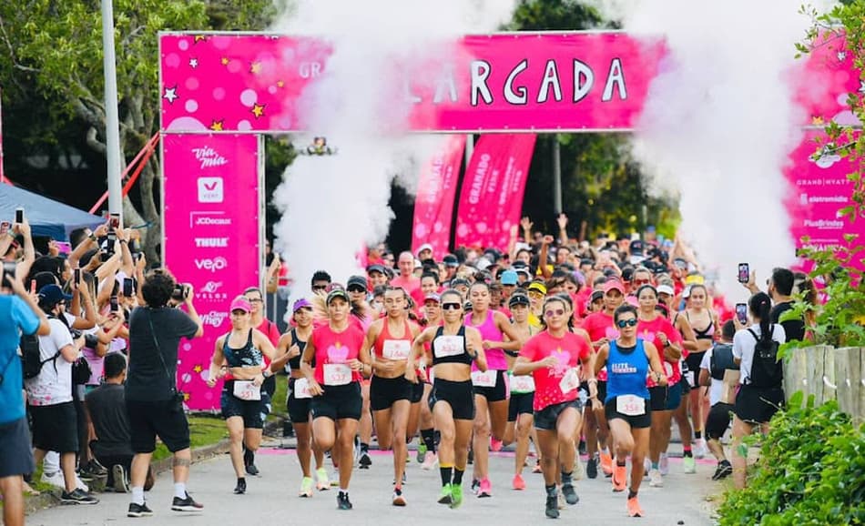 Corrida Granado Pink colore a Lagoa Rodrigo de Freitas com manhã de esporte e diversão para mulheres