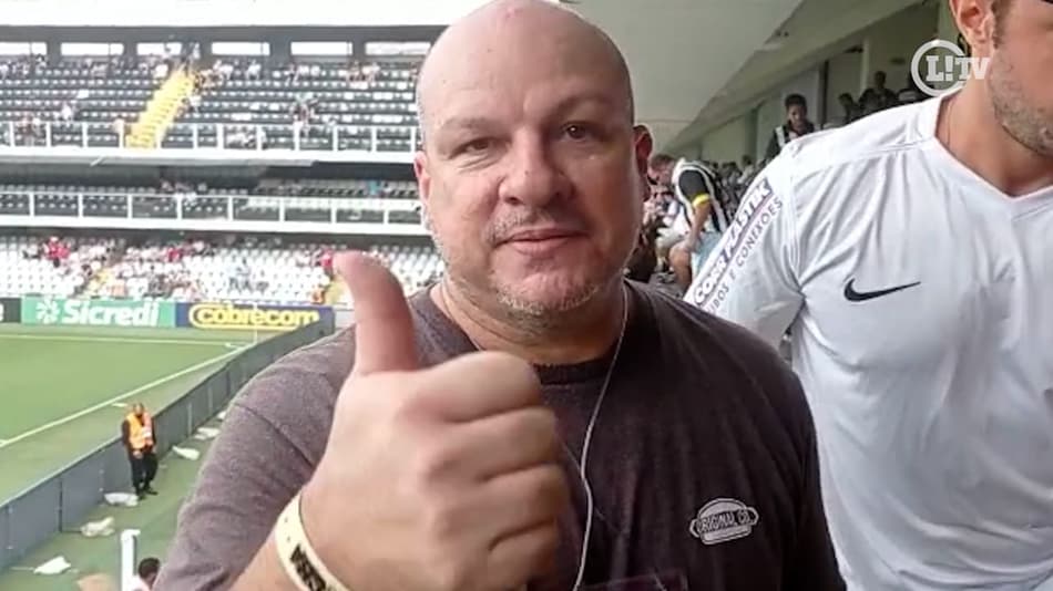 VÍDEO! Torcedor joga sal grosso antes de jogo do Santos: ‘Ajudar a sair dessa situação’; assista!