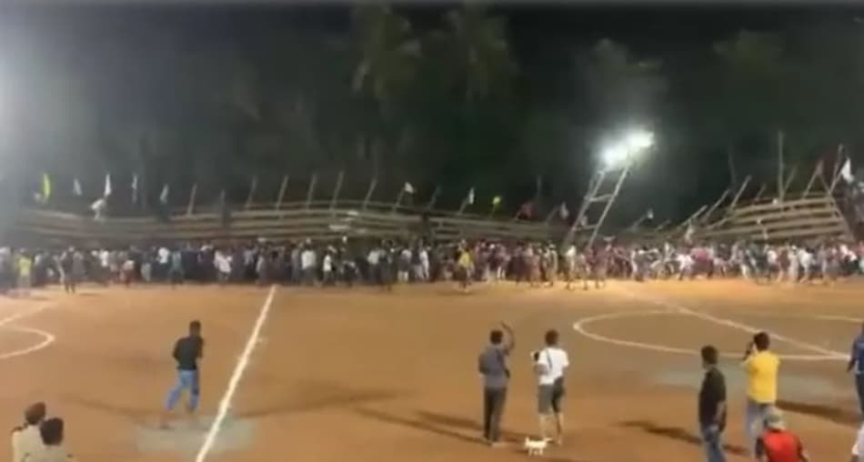 Arquibancada desmorona na Índia e deixa mais de 200 feridos; veja