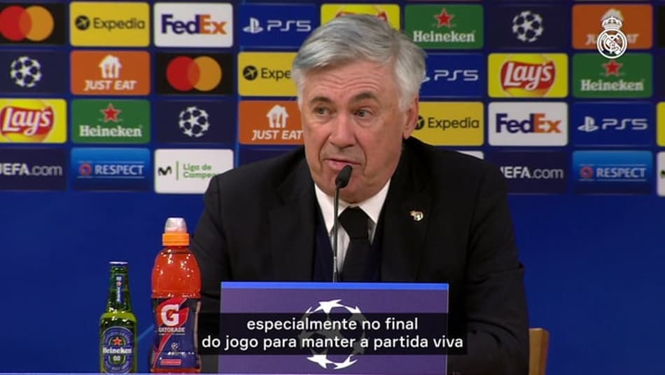VÍDEO: Ancelotti, sobre classificação do Real Madrid: ‘Passamos porque mostramos energia’