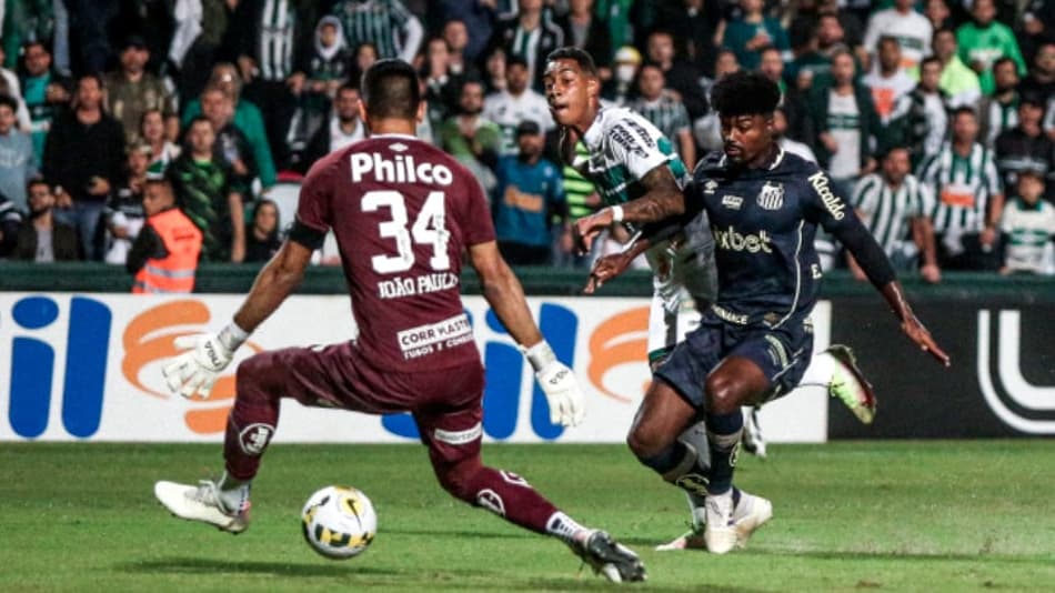 VÍDEO: Assista ao gol da vitória do Coritiba sobre o Santos pela Copa do Brasil