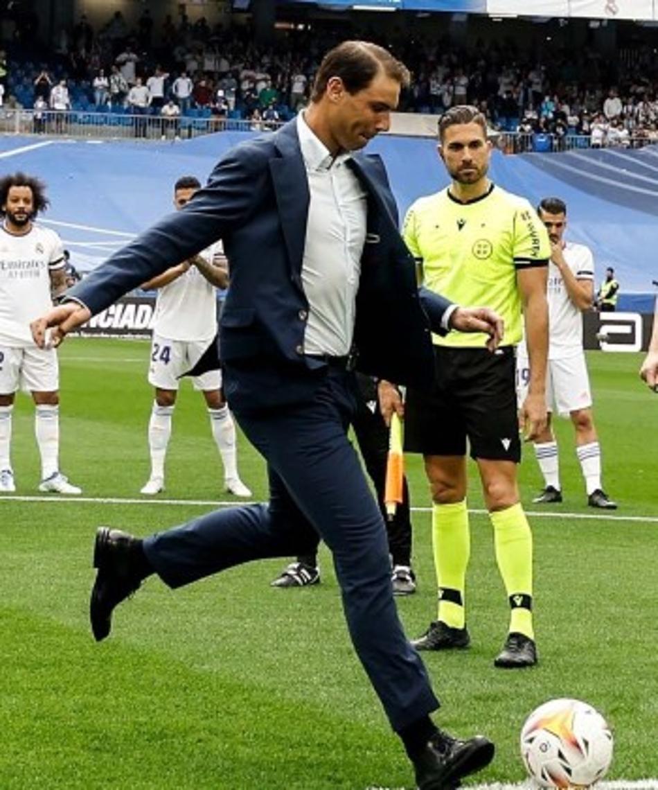 Nadal dá pontapé inicial em jogo do Real Madri