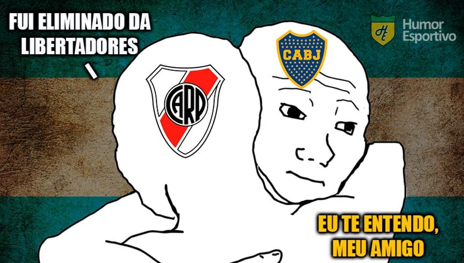Eliminados da Libertadores, River e Boca viram piada para os brasileiros; veja memes