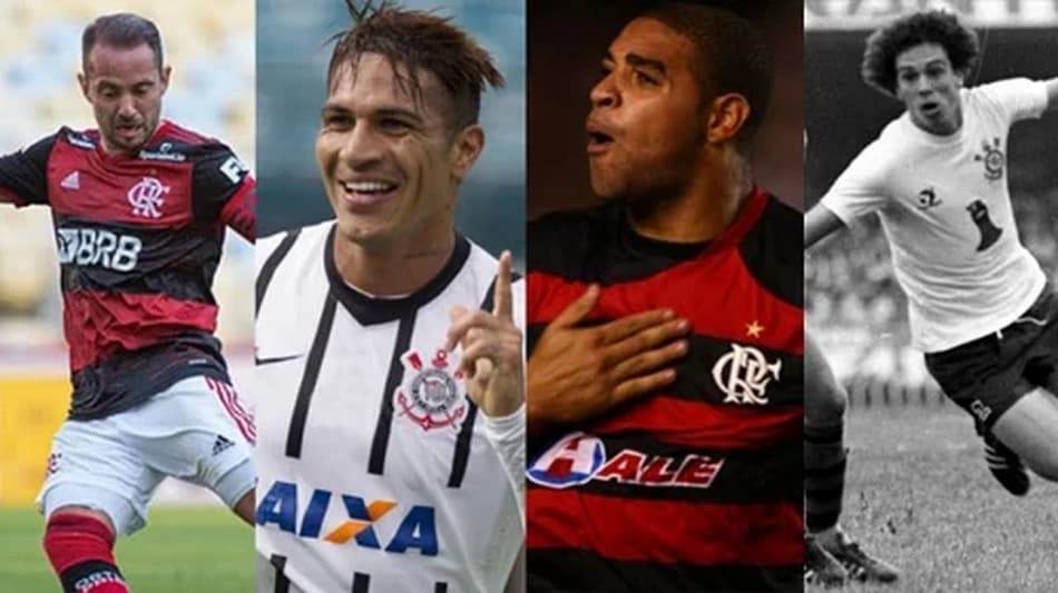 Clássico das Multidões neste domingo! Listamos 20 jogadores que já jogaram por Flamengo e Corinthians