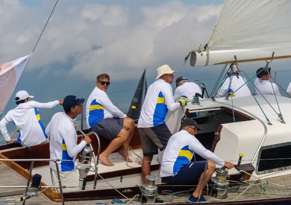 Marcelo Ferreira e Torben Grael no Lady Lou na SIVI