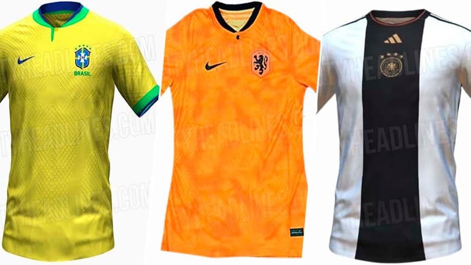 Brasil lança camisa: confira uniformes vazados ou lançados para a Copa do Mundo
