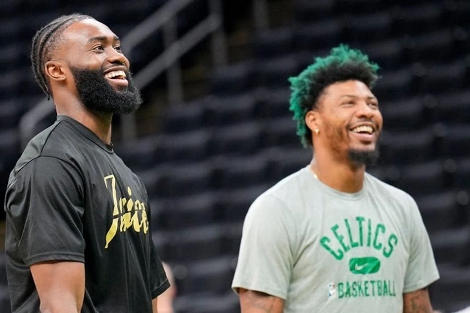 Especulados em troca para o Nets, Jaylen Brown e Marcus Smart treinam juntos