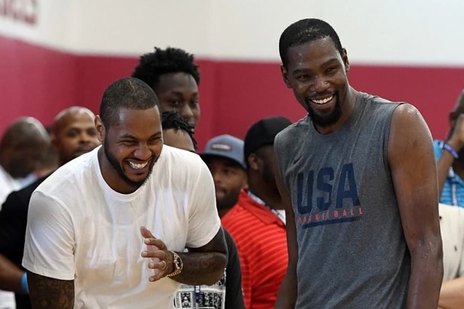 Nets quer usar Carmelo Anthony para convencer Kevin Durant a ficar