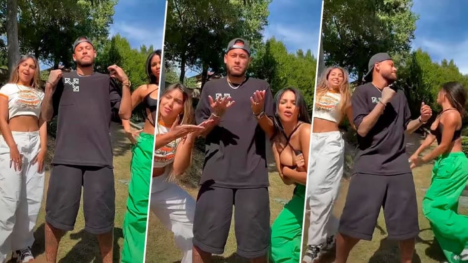 Neymar faz dancinha com ex-affair e influencer nas redes: ‘Aprendendo a TikTokear’