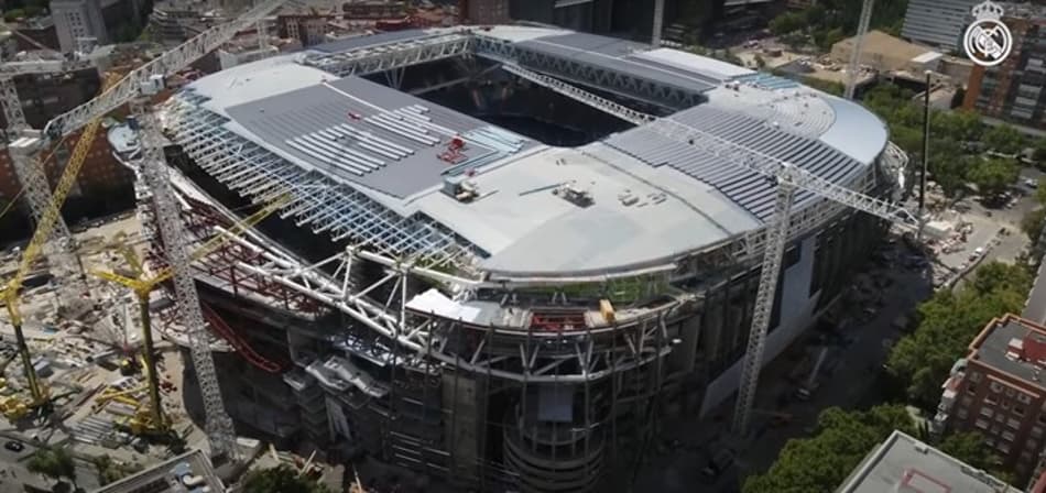 Santiago Bernabéu tem novas fotos divulgadas: veja como estão as obras do estádio do Real Madrid