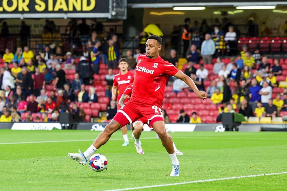 Muniz em ação pelo Middlesbrough