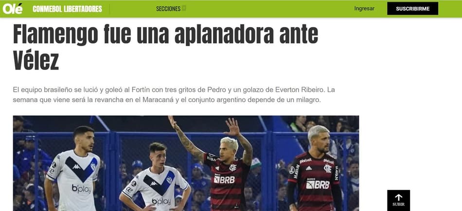 ‘Um rolo compressor’: veja a repercussão da goleada do Flamengo na imprensa internacional