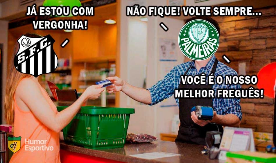 Santos sofre com memes após nova derrota para o Palmeiras: "O melhor freguês"