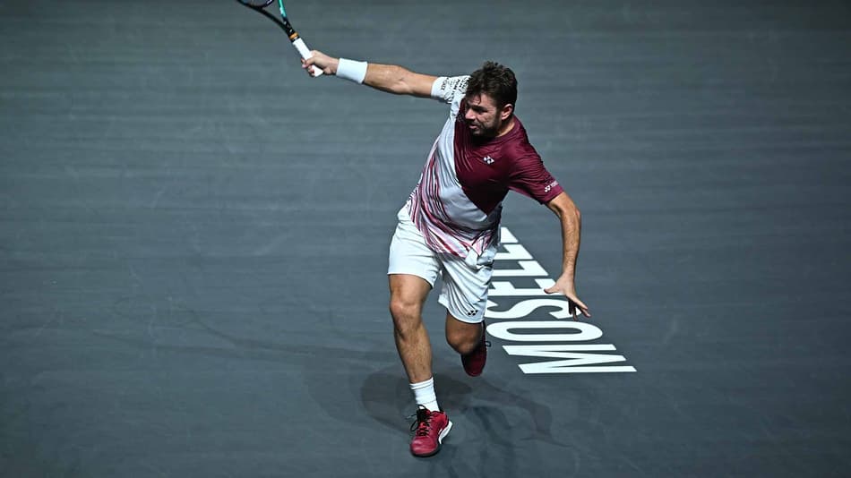 Stan Wawrinka em ação no ATP 250 de Metz