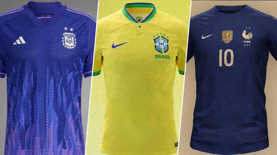 Quase todos divulgados! Veja os uniformes das seleções lançados para a Copa do Mundo