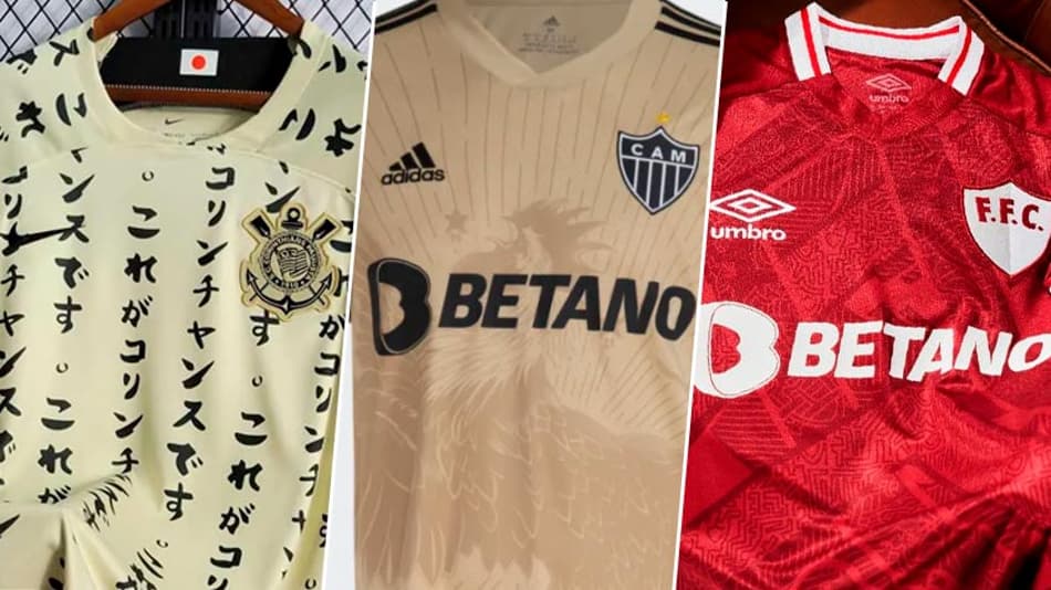 Qual é a mais bonita? Veja as terceiras camisas dos times brasileiros