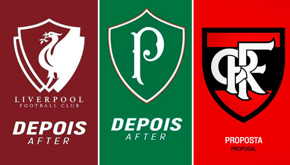 Veja propostas de mudanças nos escudos de clubes feitas por designers