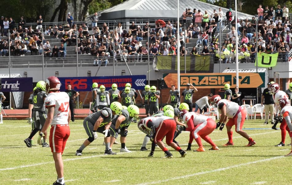 União da Serra e Erechim Coroados fazem a final da Copa RS de futebol americano neste sábado (12/11)