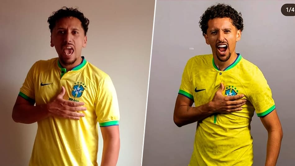 Sósia de Marquinhos explica origem da brincadeira e projeta o hexa: ‘Bem confiante’