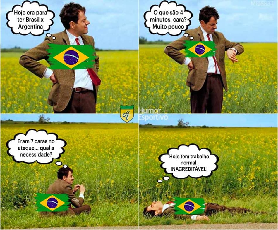 Brasileiros seguem inconformados com ausência de Brasil x Argentina: “Só 4 minutos”