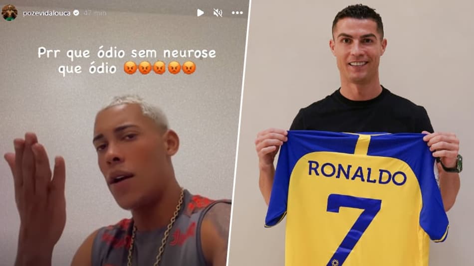 MC Poze se revolta com ida de Cristiano Ronaldo ao Al-Nassr: ‘Escolha de maluco’