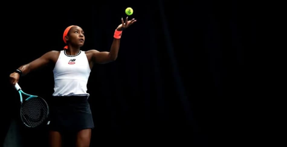 Coco Gauff em ação pelo WTA de Auckland
