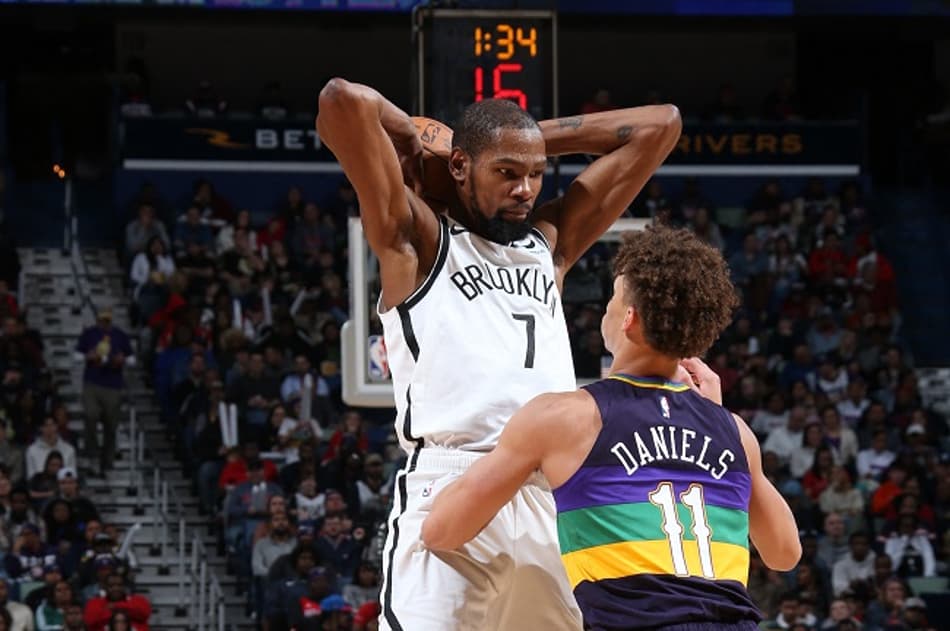 Kevin Durant brilha e Nets bate Pelicans