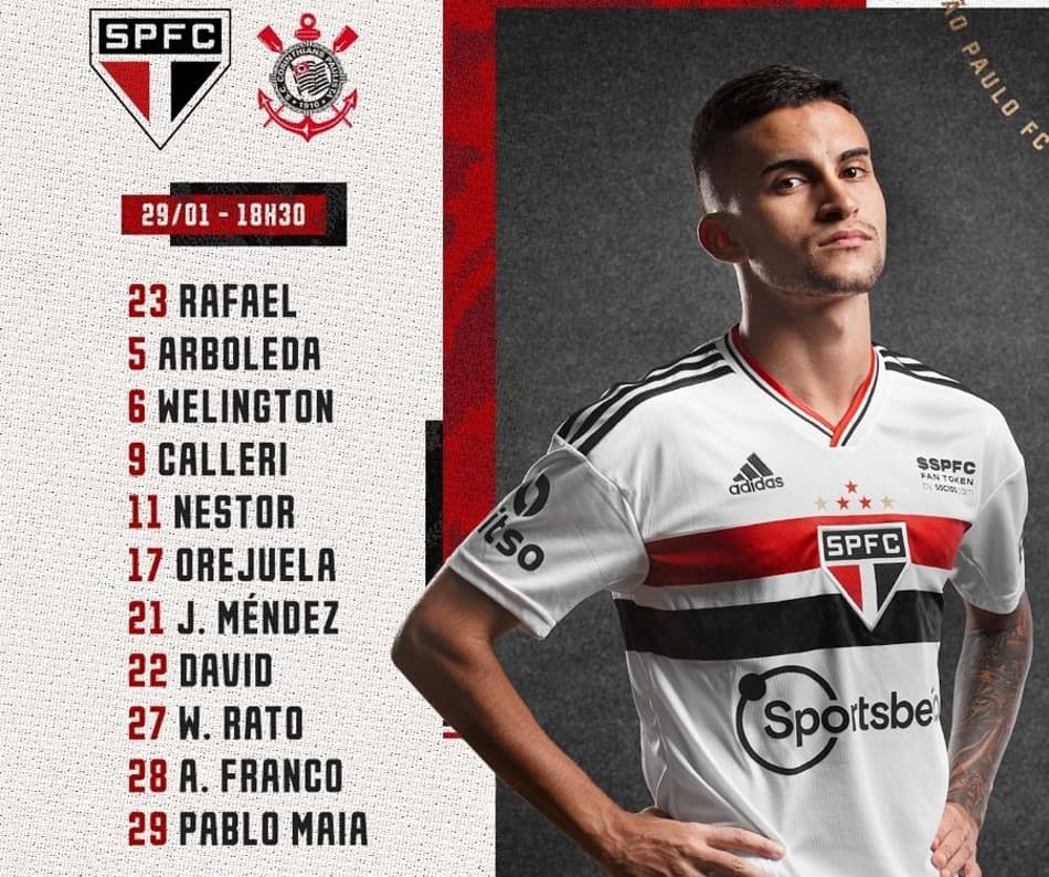 São Paulo escalação