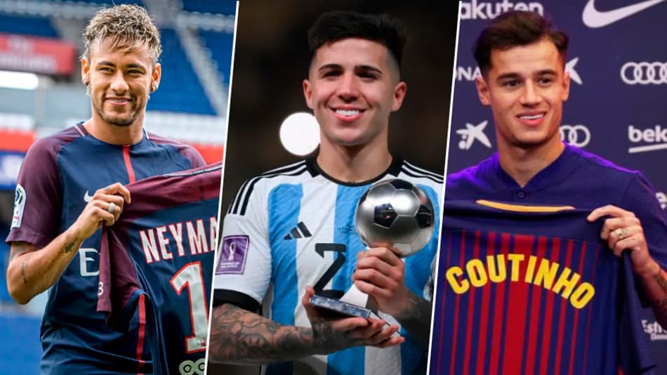 Enzo Fernández entra em 6º: saiba as 35 contratações mais caras da história do futebol