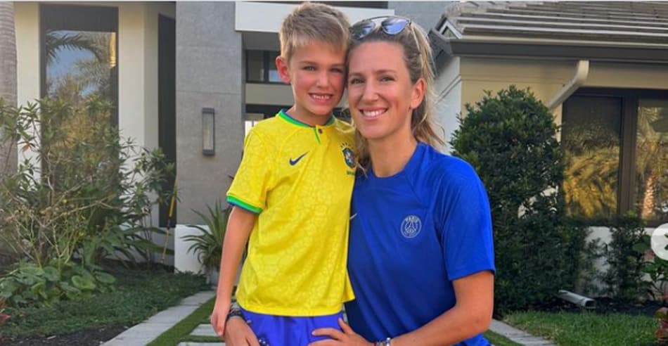 Victoria Azarenka e o filho Leo em dia de família