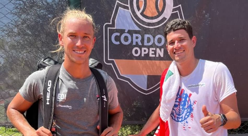 Rafael Matos e David Vega após treino em Córdoba