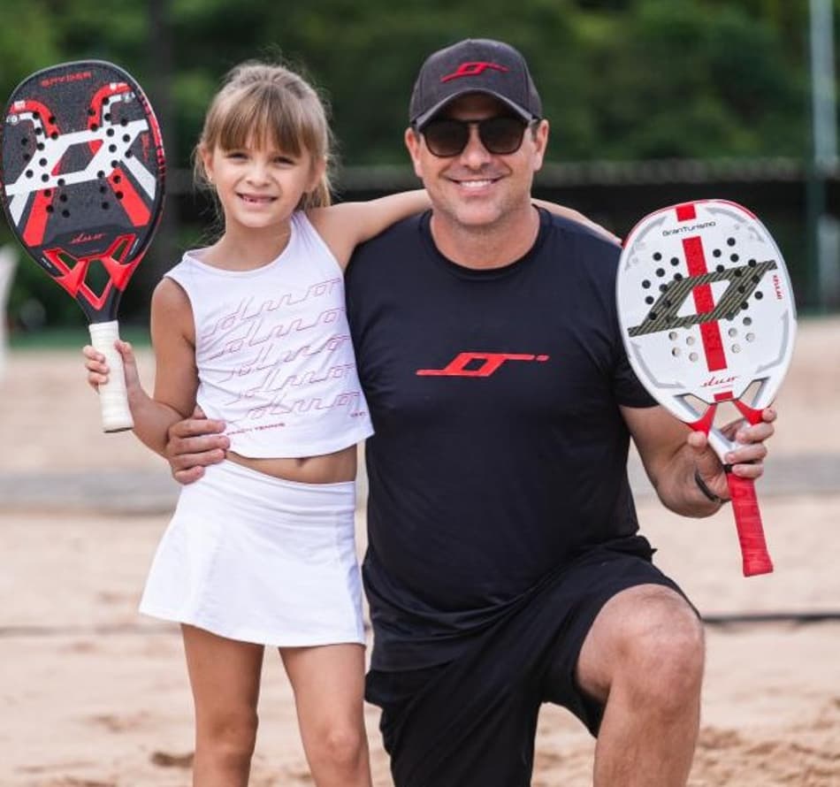Roberto Jr. com sua filha