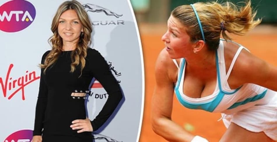 Simona Halep antes e depois da cirurgia das mamas