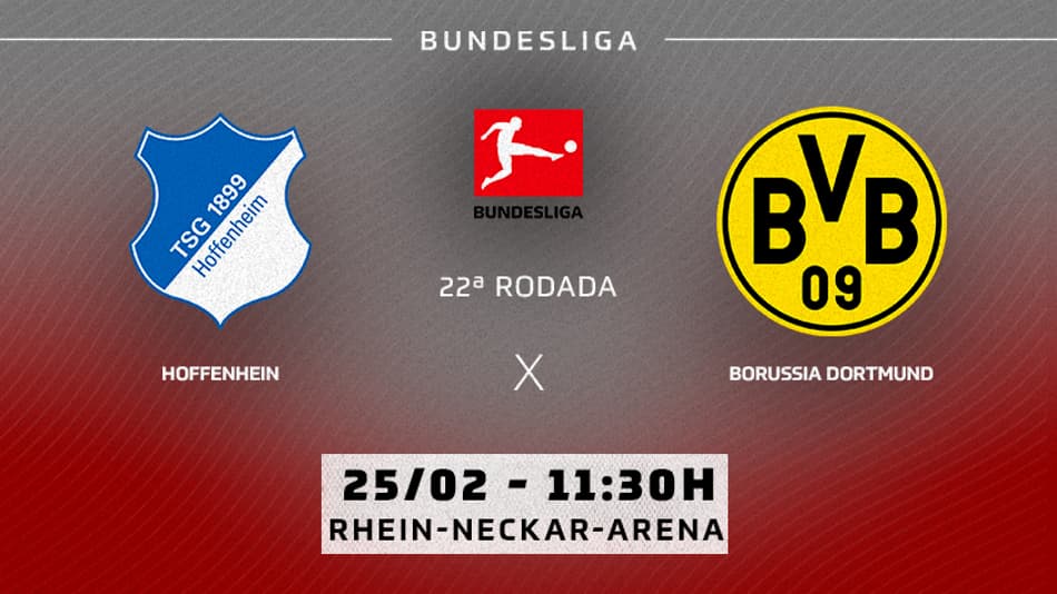Hoffenheim x Borussia Dortmund: onde assistir, horário e escalações do jogo da Bundesliga