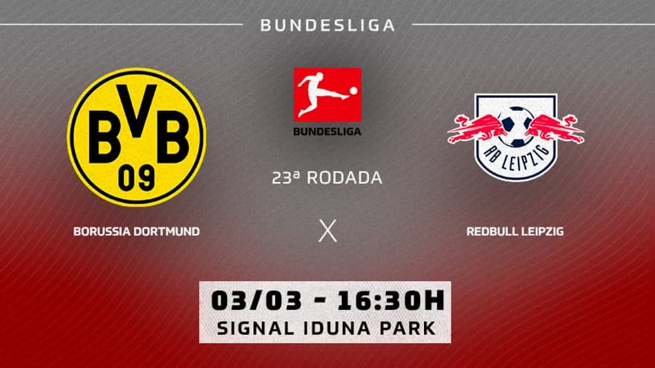 LANCE! exibe AO VIVO Borussia Dortmund x RB Leipzig pela Bundesliga com transmissão do OneFootball