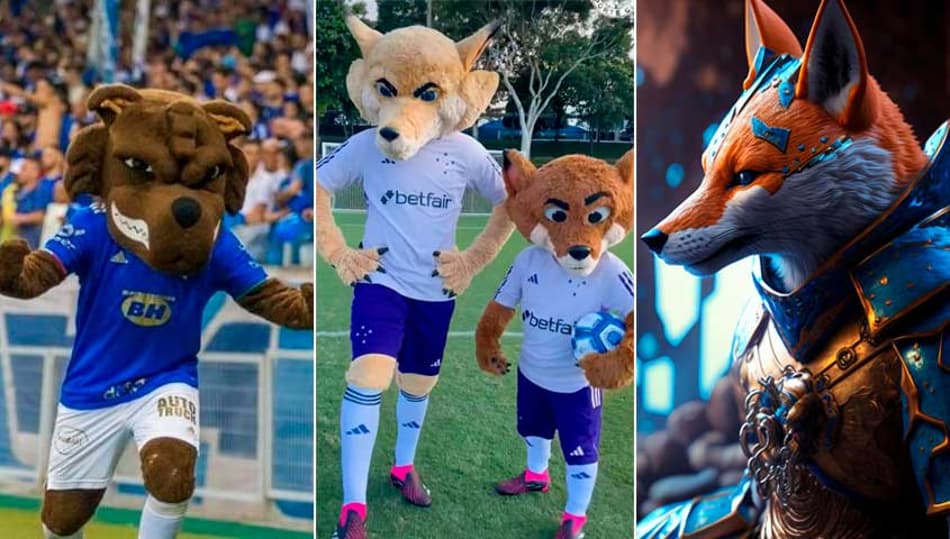 Cruzeiro trocou de raposa! Como seriam os mascotes dos clubes criados por inteligência artificial?