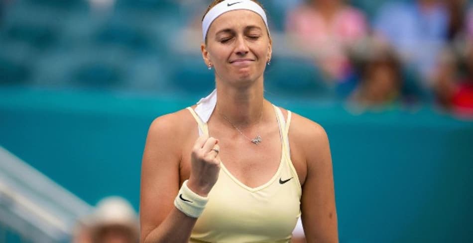 Petra Kvitova vibra com triunfo em Miami