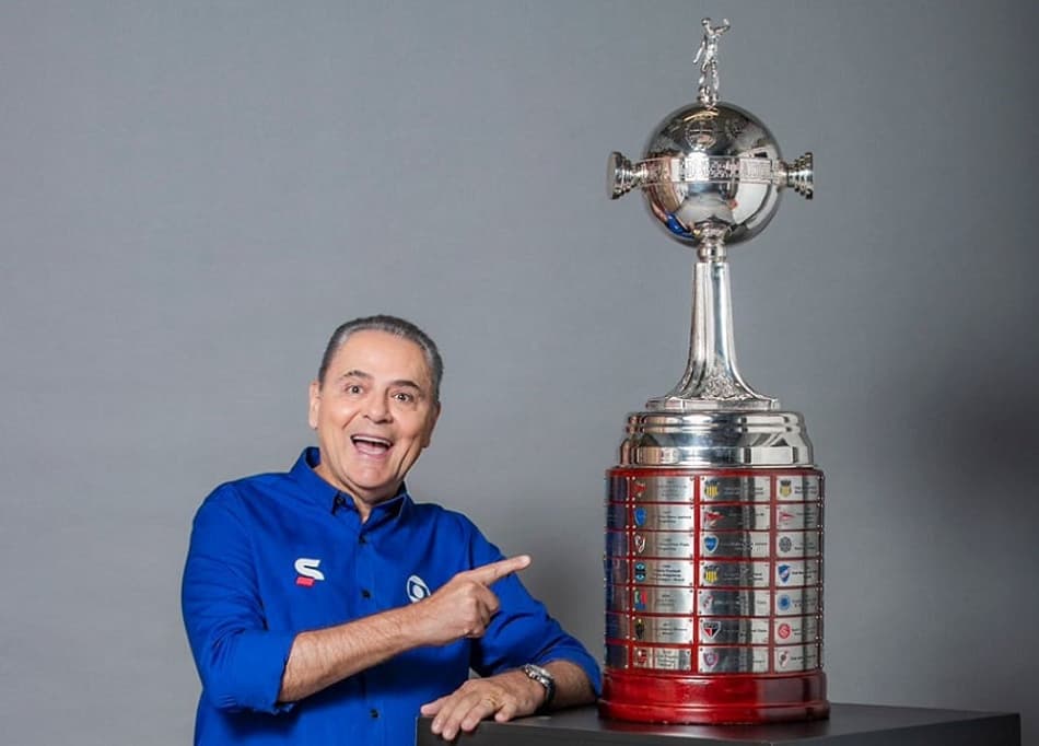 Fora da transmissão da Globo RJ, Luís Roberto é confirmado em outro duelo da Libertadores