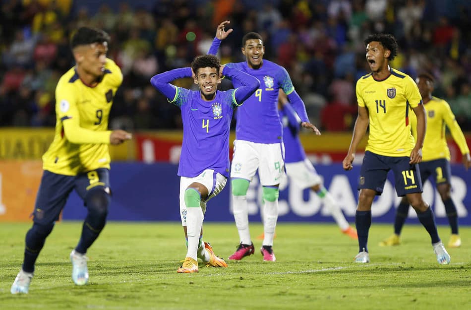 Brasil empata contra o Equador pelo Sul-Americano Sub-17 e garante vaga no Mundial da categoria