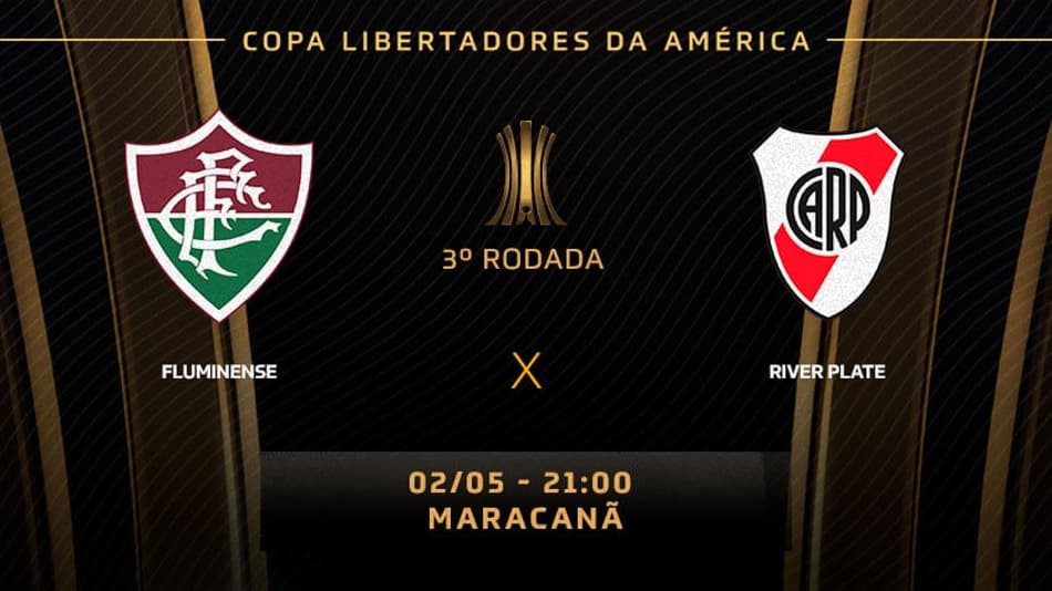 Tempo Real Fluminense x River Plate Libertadores 3 Rodada