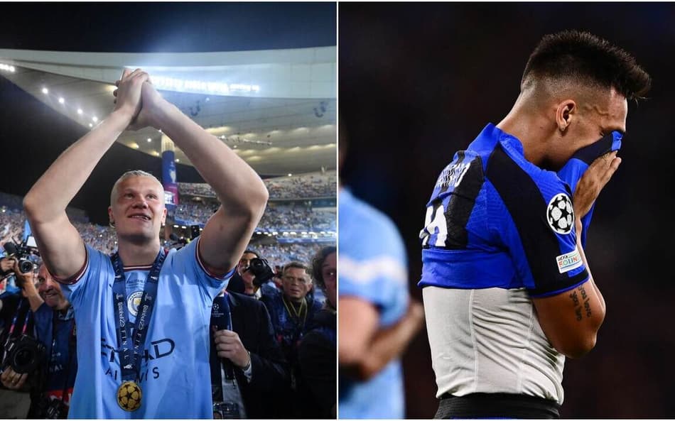 Alegria de um lado, tristeza do outro: veja a felicidade do City e a decepção da Inter na final da Champions League