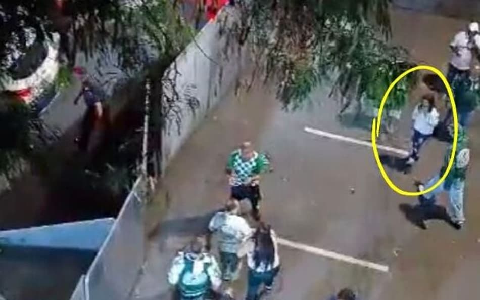 VÍDEO: Veja momento em que torcedora do Palmeiras é atingida por estilhaço de vidro