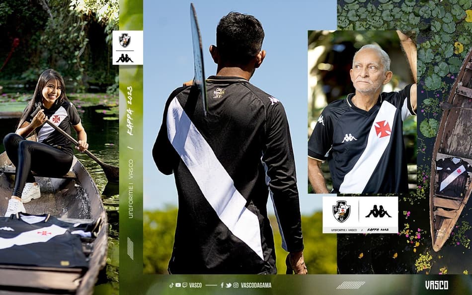 Vasco lança novo primeiro uniforme para 2023