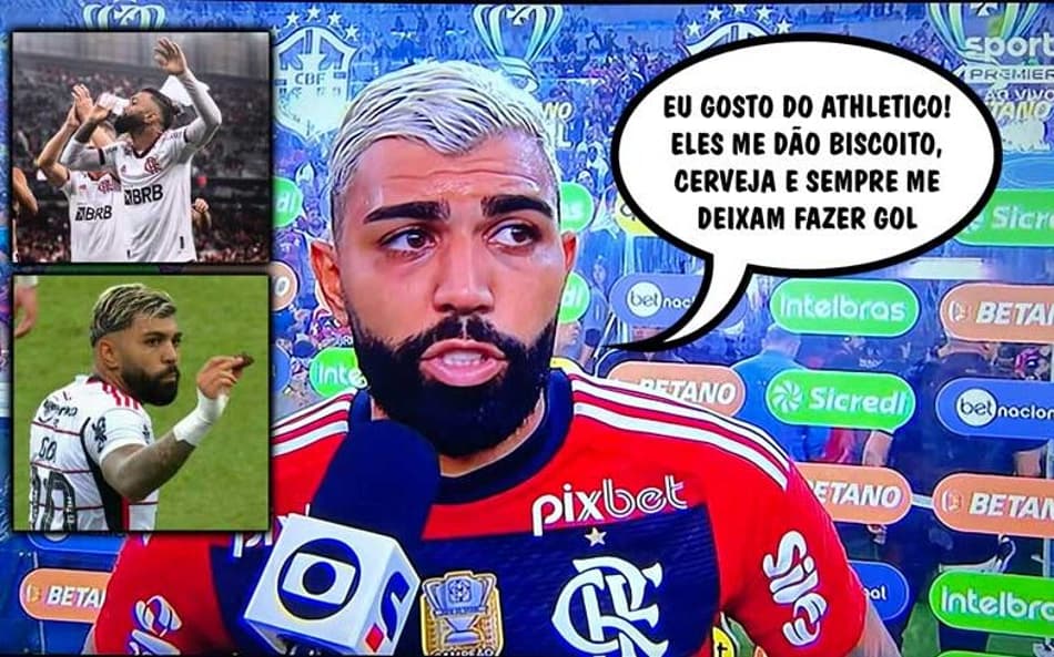 Gabiscoito? Web faz memes com classificação do Flamengo sobre o Athletico na Copa do Brasil