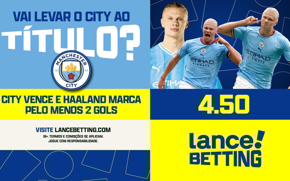 Supercopa: aposte R$ 10 e ganhe R$ 45 com Haaland e o Manchester City nesta quarta-feira