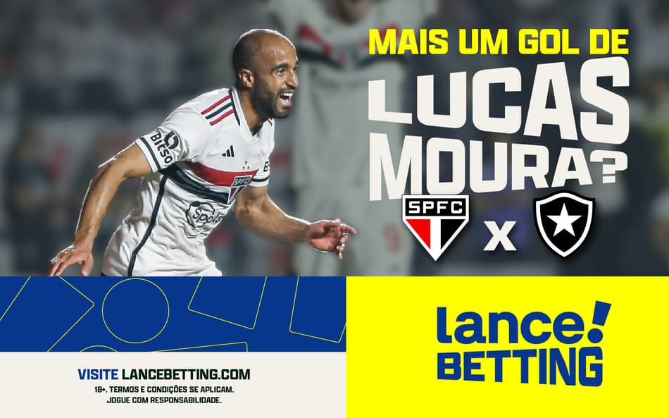 Luuuucas! Aposte R$10 e ganhe R$50 com o Lucas Moura em São Paulo x Botafogo