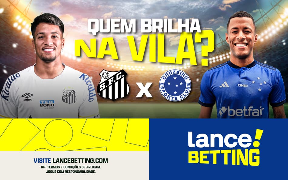 Caiu na Vila: Aposte R$10 e ganhe mais de R$60 na partida entre Santos e Cruzeiro no Brasileirão