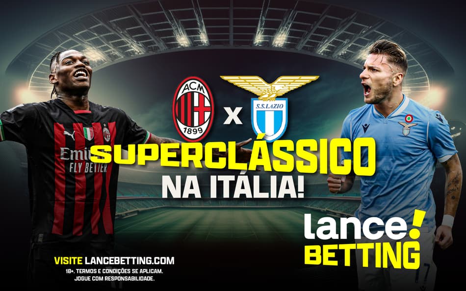 Gladiadores! Aposte R$10 e ganhe R$40 com empate entre Milan e Lazio no Calcio