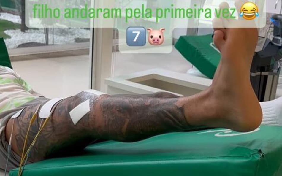 Dudu comemora avanço em recuperação no Palmeiras